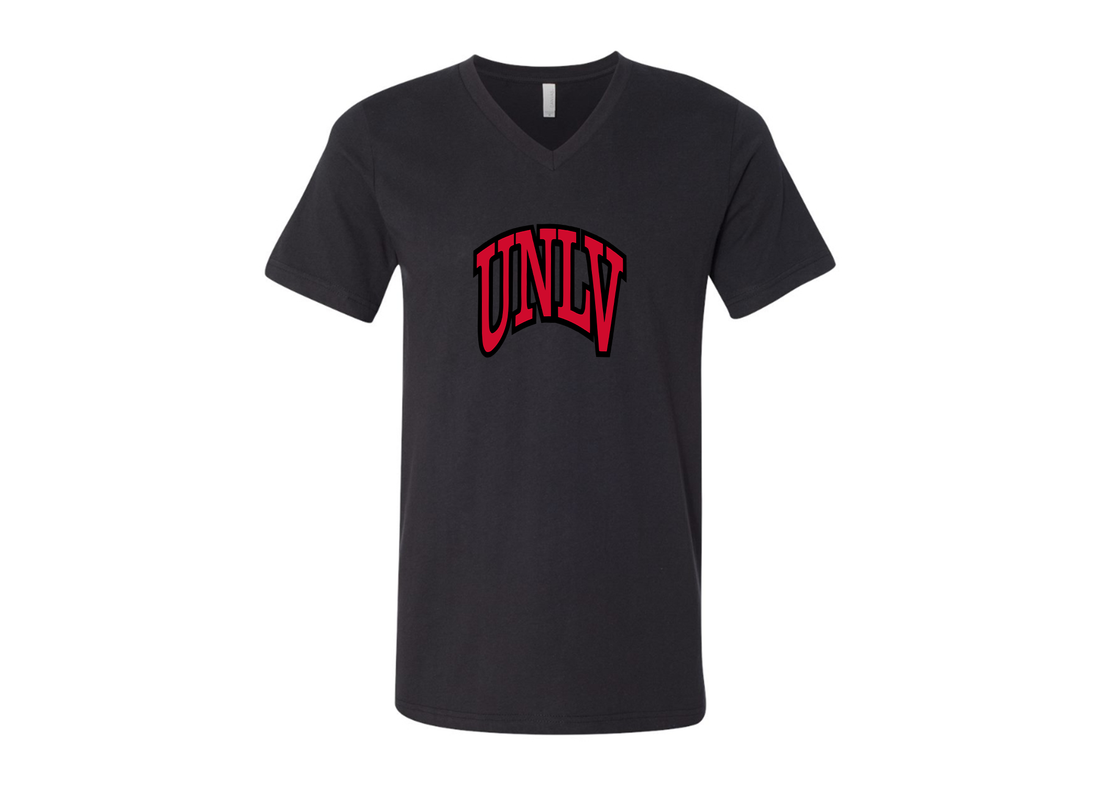 UNLV Rebels BELLA  CANVAS - Jersey V-Neck T-Shirt